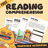 FREE Reading Comprehension Activities | 4th & 5th Grade | 