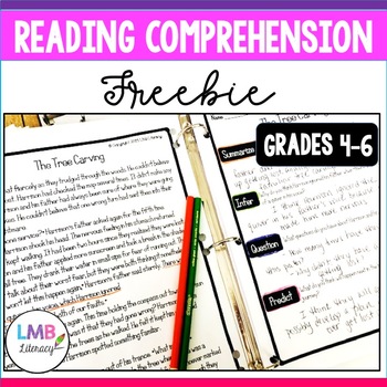 Preview of FREE Reading Comprehension Passages, Questions, and Anchor Charts Gr. 4-6