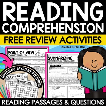 Preview of FREE Reading Comprehension Passages and Questions 3rd 4th 5th Grade