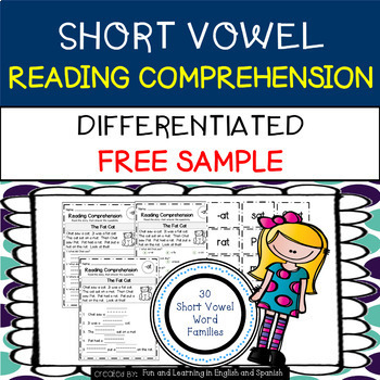 Preview of Short Vowel Reading Comprehension & Word Work w/Digital Option Distance Learning