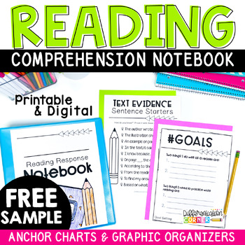 Preview of FREE Reading Comprehension Worksheets Reading Response Graphic Organizers