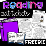 FREE Reading Exit Tickets Assessments Fiction and Informational