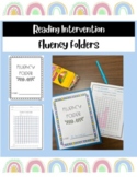 FREE Reading Fluency Folder- Reading Intervention, Words P