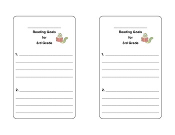 Free Reading Goal Bookmarks By Kristen S Common Core Creations