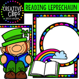 FREE Reading Leprechaun {Creative Clips Digital Clipart}
