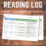 FREE Reading Log