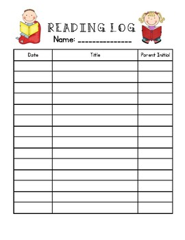 FREE! Reading Log by TeachingWithMrsNacht | Teachers Pay Teachers