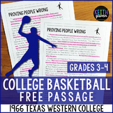 FREE Reading Passage: 1966 Texas Western College Basketbal