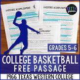 FREE Reading Passage: 1966 Texas Western College Basketbal
