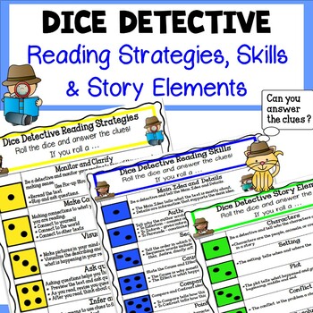 Preview of FREE Reading Strategies, Skills and Story Elements Dice Game