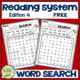 FREE Reading System Word Search