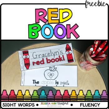 Preview of FREE Red Color Book - Easy Decodable Emergent Readers with Sight Words