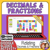 FREE Relating Fractions to Decimals Digital Board Game - G