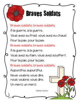 Preview of FREE Remembrance Day Poem • French