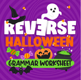 Reverse Halloween Grammar Worksheet
