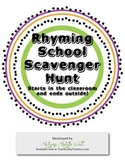 FREE Rhyming School Scavenger Hunt