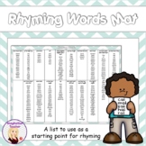 FREE Rhyming Words Mat