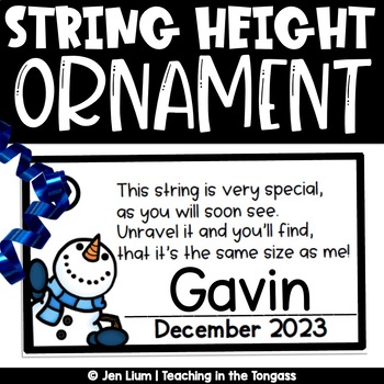 Christmas Ornament Ribbon For Height Teaching Resources  TPT