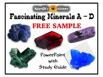 Preview of FREE! Rocks & Minerals A - Z: Minerals A - D PowerPoint | Distance Learning