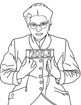 Preview of FREE- Rosa Parks| American Civil rights Activist| Black History| Coloring Page