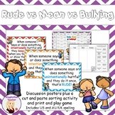 Rude vs Mean vs Bullying