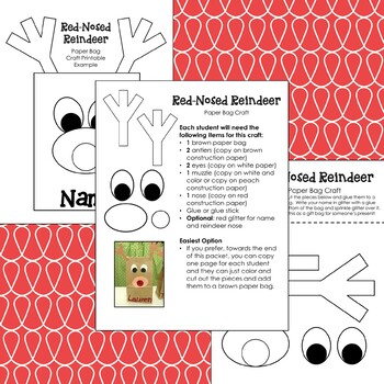 13+ Cute yet Simple Paper Bag Reindeer | Guide Patterns