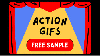 Preview of FREE SAMPLE - Animated ACTION GIFS for VERBS - Featuring Real-Life Video GIFs