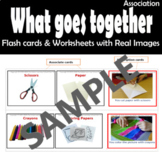 FREE SAMPLE - What Goes Together? How? Why? Flash Cards & Worksheets Real Images