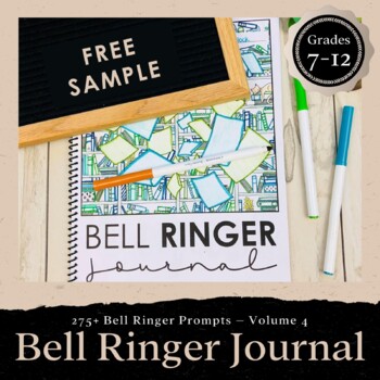 Preview of FREE SAMPLE Bell Ringer Journal: (VOL 4) Printer Friendly Version Grades 6-12