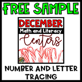 FREE SAMPLE Christmas Math and Literacy Centers- Letter an