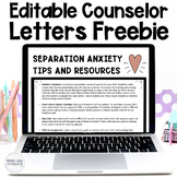 FREE SAMPLE Counselor Editable Letters and Handouts for Pa