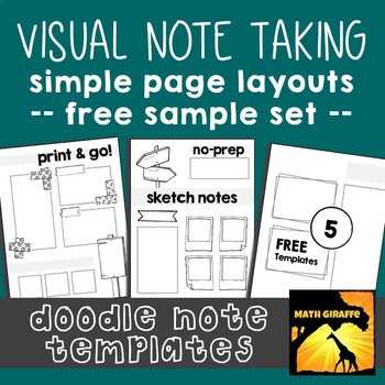 Preview of FREE Doodle Note Templates - Basic Page Layouts