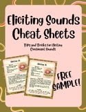 FREE SAMPLE / Eliciting Sounds Cheat Sheets / /ch/ and /sh