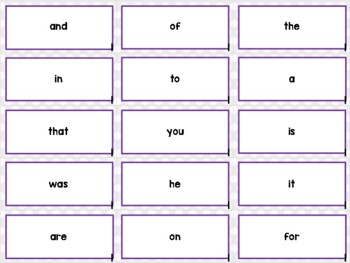 FREE Fry List 1 Flash Cards with Phonetic Patterns for Intervention