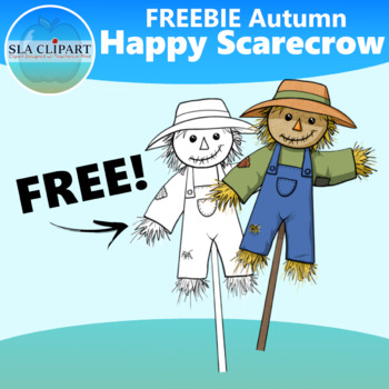Preview of FREE SAMPLE! "Happy Scarecrow" CLIPART {SLA Clipart}