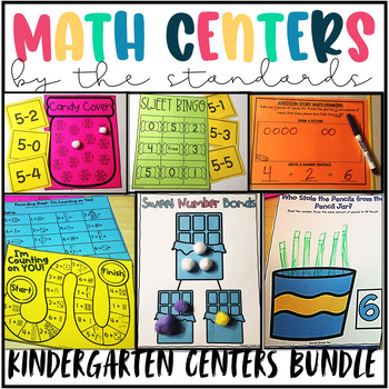 Preview of FREE SAMPLE Kindergarten Math Centers Standards Aligned