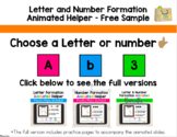 FREE SAMPLE - Letter and Number Formation Animated Handwri