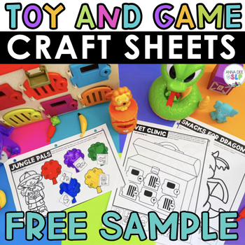 Preview of Game and Toy Craft Worksheets for Preschool Speech & Language Therapy 