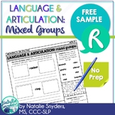 FREE SAMPLE: One Page Language and Articulation - for R