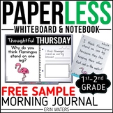 FREE SAMPLE Paperless 1st & 2nd Grade Morning Work {Whiteb