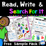 FREE SAMPLE: Read, Write and Search For It Comprehension Notebook Activities