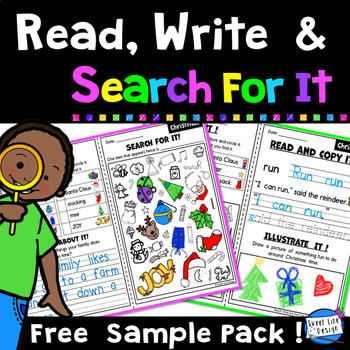 Preview of FREE SAMPLE: Read, Write and Search For It Comprehension Notebook Activities