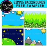 FREE SAMPLE! Simple Background Clipart {Creative Clips}