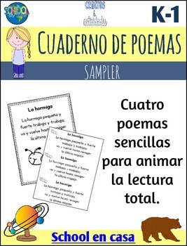 Preview of {FREE SAMPLE} Spanish Poetry Journal or Notebook {Dual Immersion}