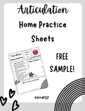 FREE SAMPLE / Speech Therapy Home Practice Sheets / /k/ an