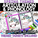 FREE SAMPLE Spring Themed Activity for Speech Therapy