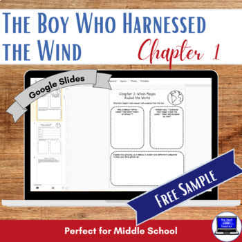 Preview of FREE SAMPLE: The Boy Who Harnessed the Wind Comprehension-Ch. 1 (Google Slides)