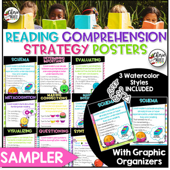 FREE SAMPLER Reading Comprehension Strategy Posters 2nd 3rd 4th 5th Grade