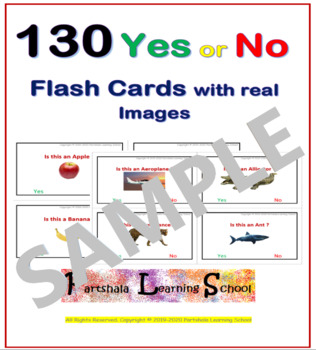 Preview of FREE SAMPLES  -- Yes or No - 130 Task Cards with Real Images - Part 1 & Part 2