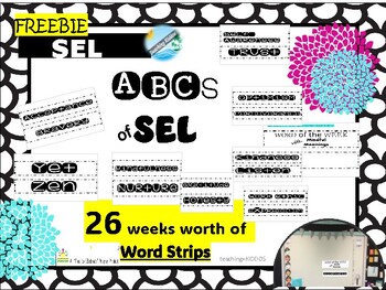 Preview of FREE - SEL word program with 26 weeks of Social Emotional words